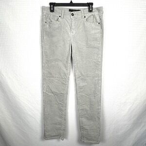 Calvin Klein Gray Corduroy Pants Women 10 Straight Leg Minimalist Neutral Staple